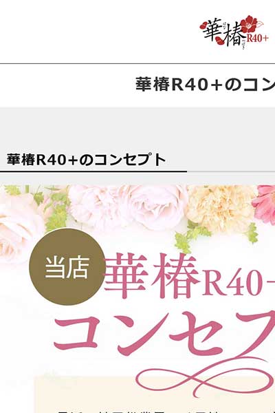 華椿R40+のコンセプト