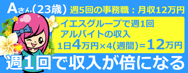 週1回で収入が倍になる